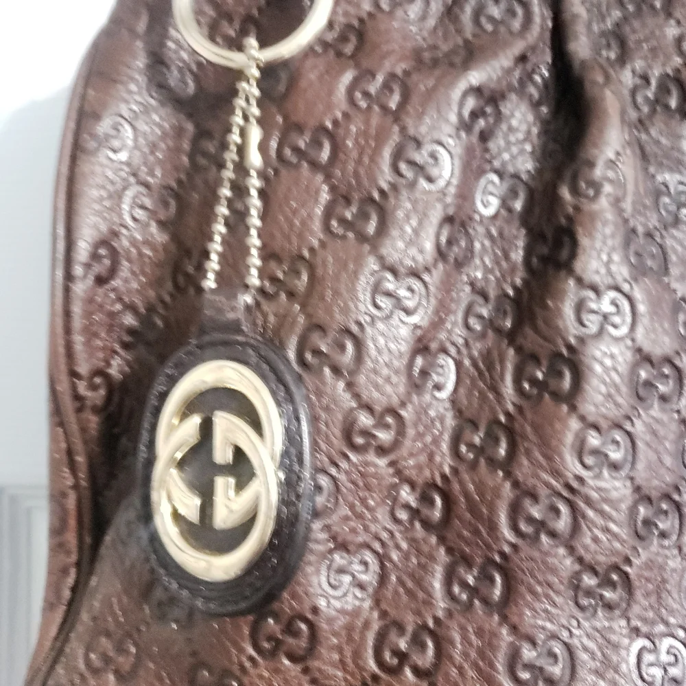 Gucci Vintage leather tote large shoulder Bag - Picture 5 of 12